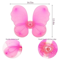 Ensemble de costume de fée avec ailes de papillon, tutu, baguette magique et serre-tête, jeu amusant pour se déguiser en fée pour les filles