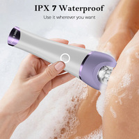 Épilateur électrique 7-en-1 transfrontalier IPX7 alimenté par USB pour femme, brosse de massage et de nettoyage pour l'épilation des aisselles et des jambes