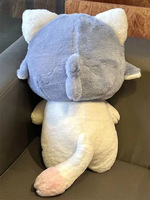 Peluche douce en forme de tête de requin de chat de dessin animé, rembourrée en coton PP, couleur personnalisée, marque YIZHAI, 30 cm, pour enfants