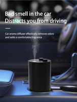 Diffuseur d'arômes de voiture électrique portable de luxe en métal, humidificateur rechargeable sans eau, technologie LED, petit modèle pour hôtel et maison