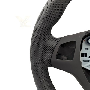 <span class=keywords><strong>Volant</strong></span> personnalisé à fond rond semi-perforé en cuir <span class=keywords><strong>M</strong></span> pour <span class=keywords><strong>BMW</strong></span> Série <span class=keywords><strong>1</strong></span> 3 E90 E91 E92 E93 M3 E82 E81 E87 E88 - Product Image 4