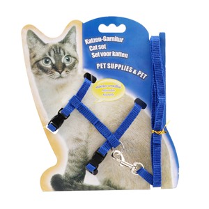 Handou Adjustable Pet Cat Collar For Cats Cozy Nylon Rabbit Kitten Kedi Harness Leash Set