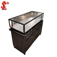Comptoir de présentation de bijoux moderne blanc, écologique et personnalisable, vitrine en verre avec éclairage LED, mobilier de magasin de détail