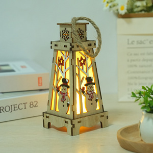 Thiết Kế Mới Giáng Sinh Quà Tặng Gỗ Nguồn Cung Cấp Treo Trang Trí Bảng Trung Tâm LED Ánh Sáng Gió Đèn Lồng Đèn - Product Image 6