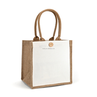 Usine en gros amical personnalisé durable toile de jute tissu épicerie fête faveur lin Jute sac fourre-tout pour la publicité des événements