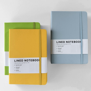 Carnets de notes rigides simples en similicuir PU HHZY A5 avec logo embossé or/argent – Idéal comme cadeau - Product Image 2