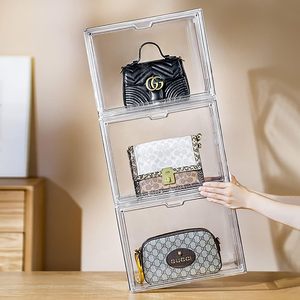 Boîte de rangement à chaussures transparente empilable magnétique de haute qualité, anti-poussière, avec ouverture latérale, grande capacité - Product Image 2