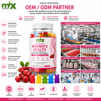 Gummies pré- & probiotiques sans sucre pour femmes, marque privée, avec canneberge pour l'équilibre du pH et la santé digestive