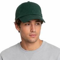 Gorra de Béisbol Unisex de Pana Sólida 100% Algodón, Ajustable, Estilo Polo Vintage con Bordado 3D para Deportes