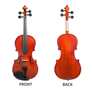 Set Violino Acustico NAOMI Colore Naturale Lucido 4/4-1/8 con Arco, Resina, Accordatore, Ponticello, Silenziatore, Panno per Pulizia, Custodia e Corde - Product Image 4