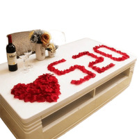Décoration de salle de mariage romantique Pétales de rose simulés saupoudrés à la main Saint Valentin Proposition Confession Décor Artificiel