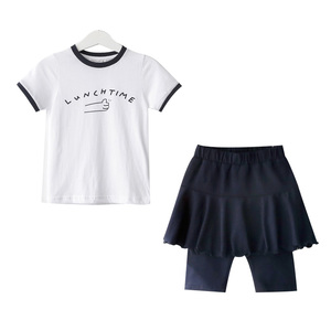 Nouvel ensemble moderne pour filles : robe de bal princesse et leggings, style américain, pour l'été - Product Image 1