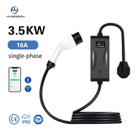 Nouvelle borne de recharge pour véhicule électrique modèle TYPE 2, 3,5 kW, portable, pour voitures électriques, compatible avec BYD et Vinfast, pour la maison et les voyages.
