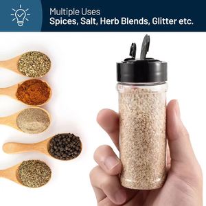 Bouteille et pot à épices en plastique PET de 60 à 400 ml avec couvercle papillon, logo personnalisé, pour le stockage de piments et d'épices de barbecue - Product Image 4