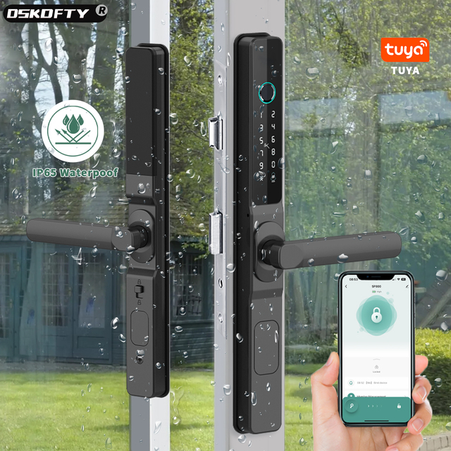 Waterproof Smart House Locks IP65 Slim Broken Bridge Locks Connect Tuya App Remote Control