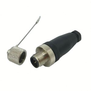 Conector macho Terminación de tornillo M12 Conector impermeable Conector de cable de 4 pines Conector circular M12 - Product Image 1