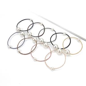 Ruban en satin coréen, perle fine, bandeau pour cheveux de bébé mignon, élastiques à cheveux personnalisés, attaches - Product Image 5