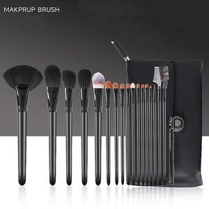 Juego Profesional de 18 Brochas de <span class=keywords><strong>Maquillaje</strong></span> para Base, Ojos y Polvo, con Cerdas Naturales de Animales, Venta al Por Mayor, Marca Personalizada - Product Image 1