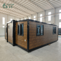 Maisons conteneurs de luxe, usine chinoise, maison conteneur pliable en acier moderne extensible, villa préfabriquée 2-3 chambres pour usage commercial