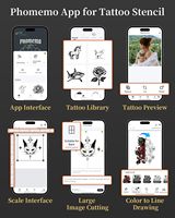 Imprimante de Pochoirs de Tatouage Phomemo TP31, Mini Imprimante de Tatouage avec 30 Feuilles de Papier de Transfert Bluetooth pour Débutants en Tatouage