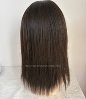 Perruque en cheveux humains naturels de qualité médicale sans colle, perruque HD Lace semi-nouée à la main, densité 100%, confortable à porter, pour l'alopécie