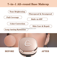 OTVENA 15g Fond de Teint Cushion Naturel Imperméable à Couvrance Forte et Lisse, Très Vendu
