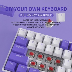 K33 Teclado Mecánico Musical RGB Ergonómico Hot Swap Gamer de 61 Teclas Mini 60 Por Ciento Inalámbrico BT Tri-Mode Nuevo Teclado de Computadora - Product Image 5