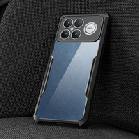 Funda para Teléfono Xiaomi Mi POCO F8 Ultra POCO F7 F6 F5 Pro F4 F3 GT, Resistente a Caídas, Ultrafina, Transpirable, Marco Negro, Cubierta Acrílica
