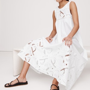 Nouvelle robe d'été de haute qualité, design tendance, 100% coton, broderie florale, vente chaude, robes pour femmes - Product Image 4