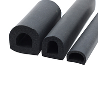 Bande d'étanchéité en mousse EPDM, type D, demi-cercle, pour armoire, bande d'étanchéité industrielle en caoutchouc, auto-adhésive, anti-poussière