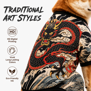 Costume da Cane con <span class=keywords><strong>Tatuaggio</strong></span> Giapponese Divertente, Vestito Intero per Animali Domestici, Elasticizzato a Quattro Zampe in Poliestere, Cosplay Personalizzabile XS-10XL - Product Image 3