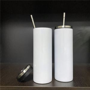 Vaso Recto de 20 Oz con Tapa Roscada y Pajita de Acero Inoxidable para Impresión Personalizada - Product Image 2