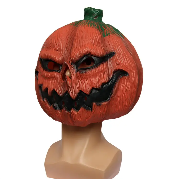 Deluxe Costume di Halloween Del Partito di Festival 3D Cosplay Maschera di Zucca Puntelli Teschi In Lattice Realistico Zucca Completa della Testa del Fronte Maschera