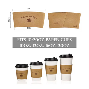 Funda de Papel Corrugado Ecológica Desechable Personalizada con Logotipo <span class=keywords><strong>para</strong></span> Bebidas Frías y Vasos de Café - Product Image 2
