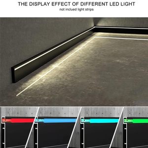 Custom-designed Integrated Aluminum Alloy LED Ambient Lighting <strong>Baseboards</strong> Provide Ambient Lighting Protect Wall Bases <strong>Cover</strong> Gaps - Product Image 3