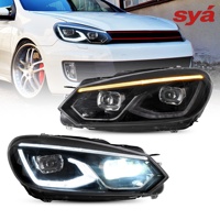 Phares LED SYA pour Golf 6 MK6 2010-2014, modèles halogènes, PAS pour FTT GTI/R, pour projecteur standard (LES AMPÈRTEURS NE SONT PAS INCLUSES)