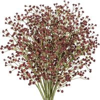 Fleurs artificielles en plastique type Gypsophile, bouquet de fausses fleurs pour mariage et décoration intérieure, Gypsophile crème