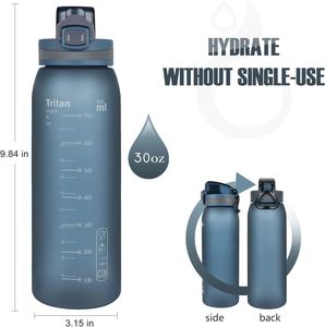 Botella de Agua Deportiva de 30 oz con Tapa Abatible a Prueba de Fugas, Libre de BPA, Tritán Reutilizable, para Gimnasio y Actividades al Aire Libre - Product Image 2