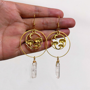 Pendientes Goticos Simples Pendientes Creativos Pendientes De Moda Hippie Bohemia Anillos De Nubes Y <strong>Gotas</strong> - Product Image 4