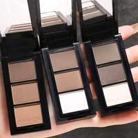 Maquillage en gros MINSHZEE 3 couleurs poudre à sourcils anti-taches naturel longue durée débutant poudre à sourcils Palette
