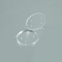 Ventana Óptica Circular Perforada de Alta Transmitancia, Ventana de Sílice Fundida UVFS para Análisis de Laboratorio