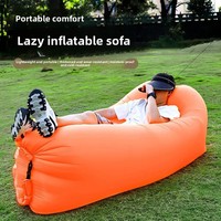 Canapé gonflable d'extérieur, chaise longue gonflable portable et imperméable, lit d'air coupe-vent sans formaldéhyde
