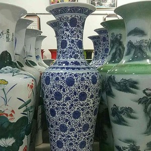 Jingdezhen porcelaine fleur sol <span class=keywords><strong>vase</strong></span> art décor intérieur et extérieur <span class=keywords><strong>grand</strong></span> <span class=keywords><strong>vase</strong></span> en céramique bleu et blanc - Product Image 6