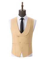 Robe classique de luxe trois pièces pour homme, grande taille, avec boutons à une rangée, coupe formelle, col en V, haute qualité