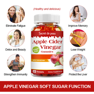 30pcs Apple Cider Vinegar Fudge vitamin ketogenic Gummies ăn chay-chế độ ăn uống bổ sung - Product Image 5