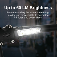 Feu arrière de vélo Gaciron W16CW, angle de vision ultra large de 300 degrés, luminosité maximale de 60 lumens, distance de détection de 1000 m, batterie