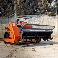 Tondeuse à gazon automatisée télécommandée MK 1200 haute productivité pour usage domestique et agricole, débroussailleuse agricole sur chenilles
