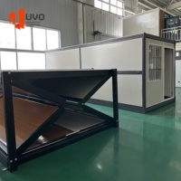 Mini chambre modulaire de luxe pliable préfabriqué prêt à l'emploi petite villa préfabriquée pour hôtel appartement et application scolaire