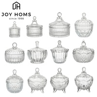 Bocaux à bonbons classiques en verre avec couvercle, style méditerranéen, boîte à tampons, décor de restaurant, pots à thé, café, sucre, vente en gros, transparents