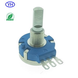 YUWAH longue durée 1000000 cycles haute qualité RVQ24YN 24mm potentiomètre rotatif à arbre métallique 500ohm 1k 5k 10k 100k résistance - Product Image 1